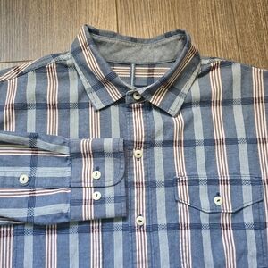 TOMMY BAHAMA Shirt Mens M Plaid Checked Cotton Button Up Acaddemia Preppy Office